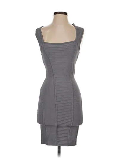 Pre-owned Bcbgmaxazria Cocktail Dress In Gray