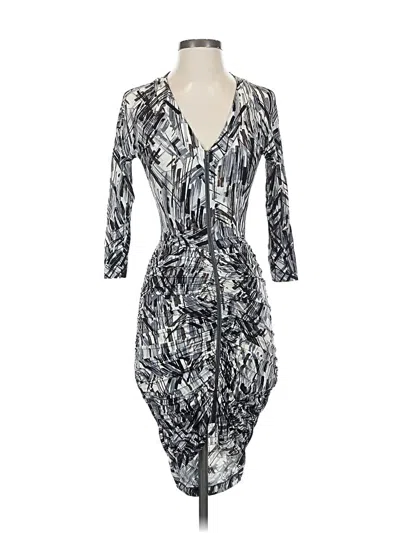 Pre-owned Bcbgmaxazria Cocktail Dress In Gray