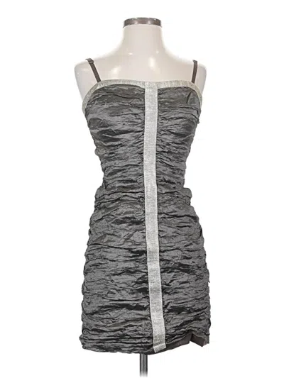 Pre-owned Bcbgmaxazria Cocktail Dress In Gray