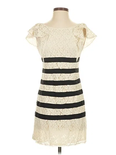 Pre-owned Bcbgmaxazria Cocktail Dress In Ivory