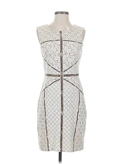 Pre-owned Bcbgmaxazria Cocktail Dress In Ivory