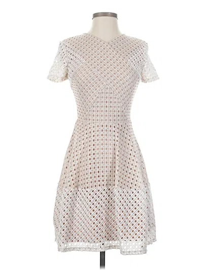 Pre-owned Bcbgmaxazria Cocktail Dress In Ivory
