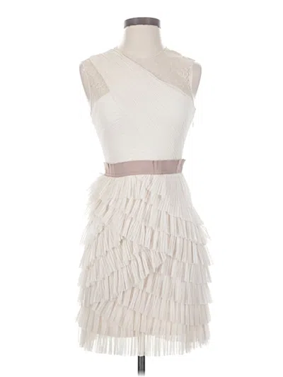 Pre-owned Bcbgmaxazria Cocktail Dress In Ivory
