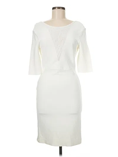 Pre-owned Bcbgmaxazria Cocktail Dress In Ivory