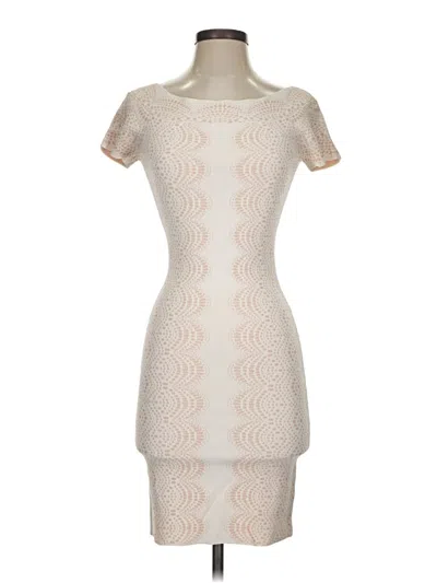 Pre-owned Bcbgmaxazria Cocktail Dress In Ivory