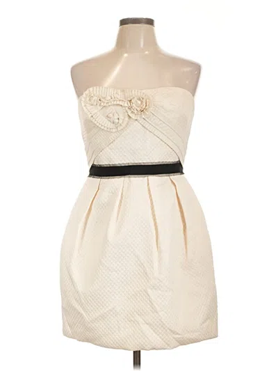 Pre-owned Bcbgmaxazria Cocktail Dress In Ivory
