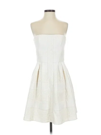 Pre-owned Bcbgmaxazria Cocktail Dress In Ivory