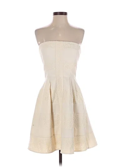 Pre-owned Bcbgmaxazria Cocktail Dress In Ivory