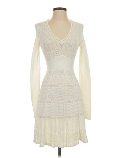 Pre-owned Bcbgmaxazria Cocktail Dress In Ivory