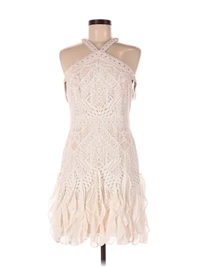 Pre-owned Bcbgmaxazria Cocktail Dress In Ivory