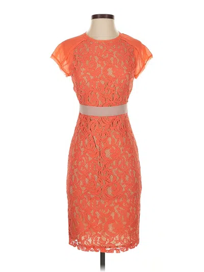 Pre-owned Bcbgmaxazria Cocktail Dress In Orange