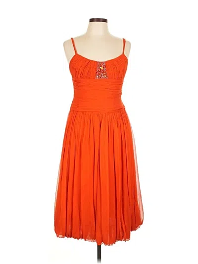 Pre-owned Bcbgmaxazria Cocktail Dress In Orange