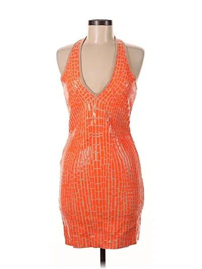 Pre-owned Bcbgmaxazria Cocktail Dress In Orange