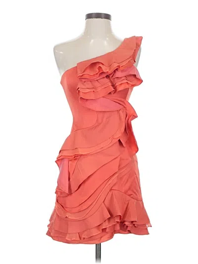 Pre-owned Bcbgmaxazria Cocktail Dress In Orange