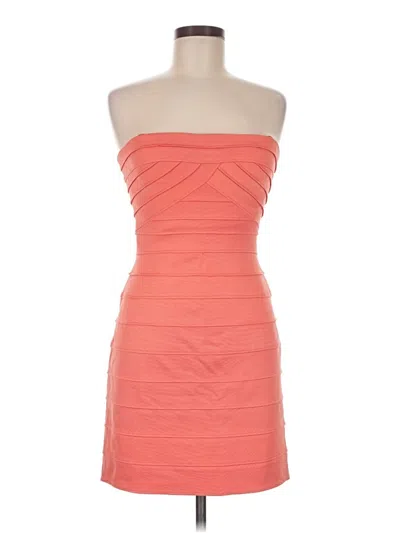 Pre-owned Bcbgmaxazria Cocktail Dress In Orange