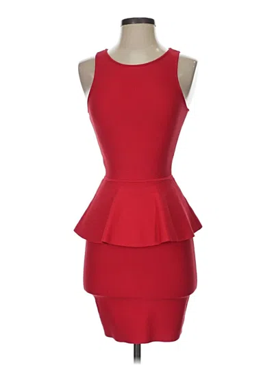 Pre-owned Bcbgmaxazria Cocktail Dress In Red