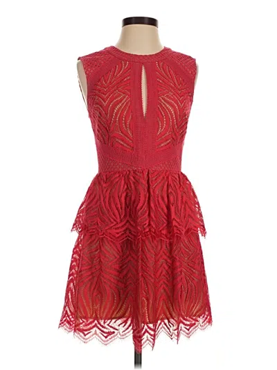 Pre-owned Bcbgmaxazria Cocktail Dress In Red