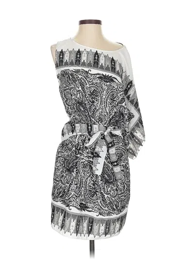 Pre-owned Bcbgmaxazria Cocktail Dress In Silver