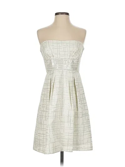 Pre-owned Bcbgmaxazria Cocktail Dress In Silver