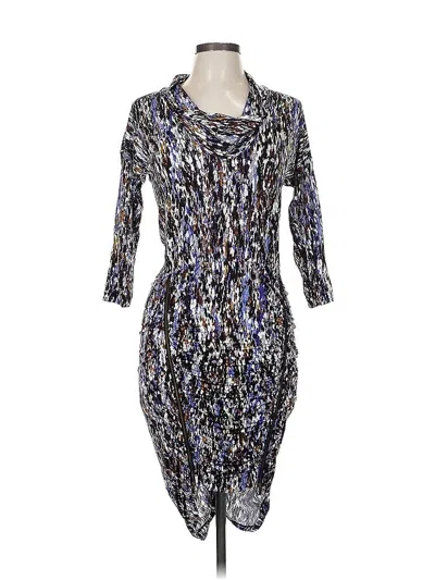 Pre-owned Bcbgmaxazria Cocktail Dress In Silver