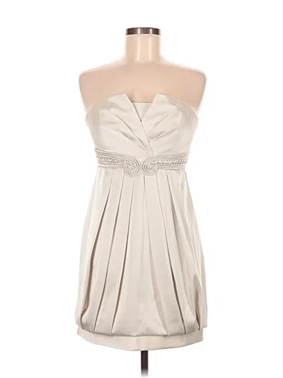 Pre-owned Bcbgmaxazria Cocktail Dress In Silver