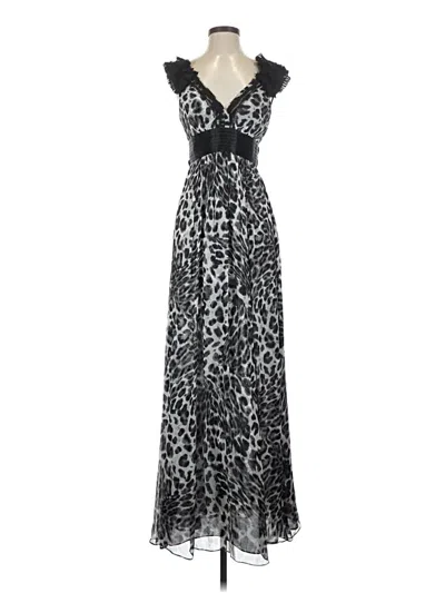 Pre-owned Bcbgmaxazria Cocktail Dress In Silver