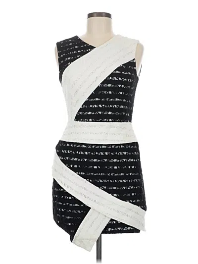 Pre-owned Bcbgmaxazria Cocktail Dress In Silver