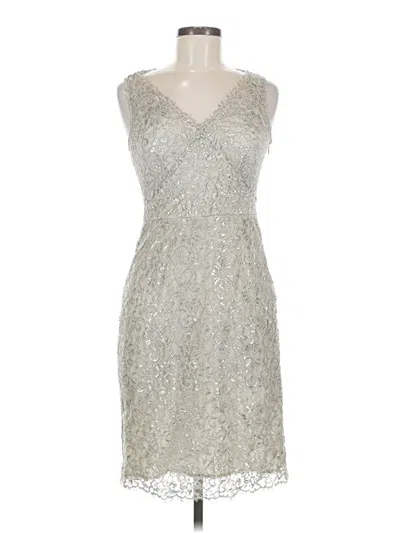 Pre-owned Bcbgmaxazria Cocktail Dress In Silver