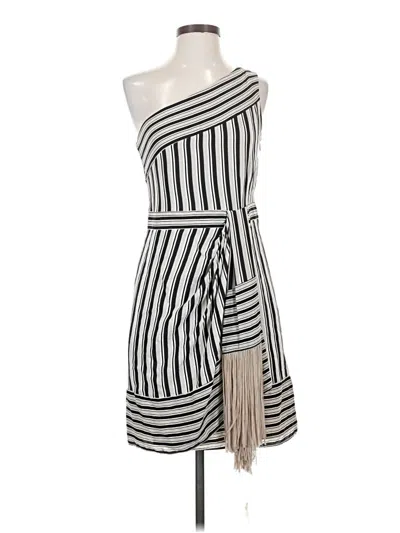 Pre-owned Bcbgmaxazria Cocktail Dress In Silver