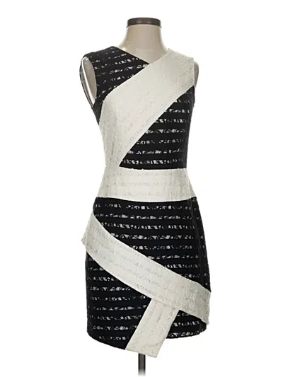 Pre-owned Bcbgmaxazria Cocktail Dress In Silver