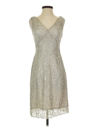 Pre-owned Bcbgmaxazria Cocktail Dress In Silver