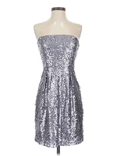 Pre-owned Bcbgmaxazria Cocktail Dress In Silver