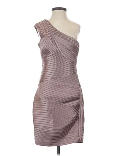 Pre-owned Bcbgmaxazria Cocktail Dress In Silver