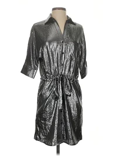 Pre-owned Bcbgmaxazria Cocktail Dress In Silver