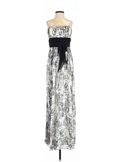 Pre-owned Bcbgmaxazria Cocktail Dress In Silver