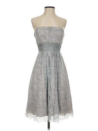 Pre-owned Bcbgmaxazria Cocktail Dress In Silver