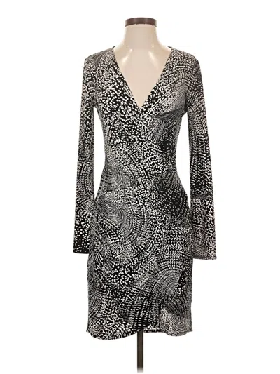 Pre-owned Bcbgmaxazria Cocktail Dress In Silver