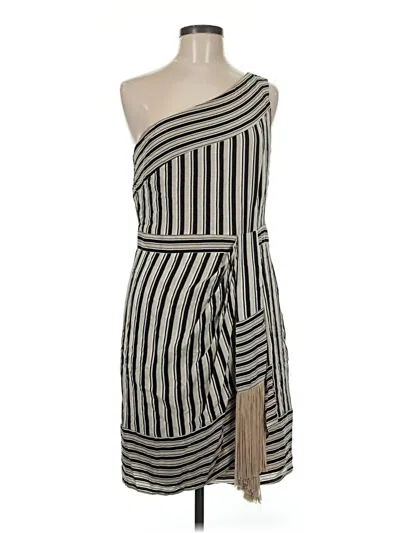 Pre-owned Bcbgmaxazria Cocktail Dress In Silver
