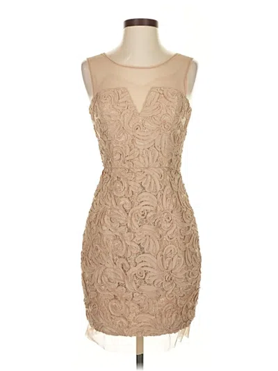 Pre-owned Bcbgmaxazria Cocktail Dress In Tan