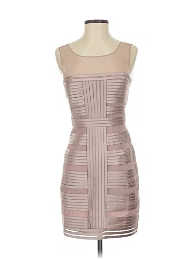 Pre-owned Bcbgmaxazria Cocktail Dress In Tan