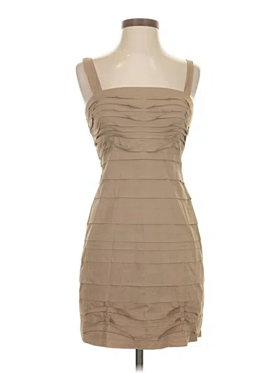 Pre-owned Bcbgmaxazria Cocktail Dress In Tan