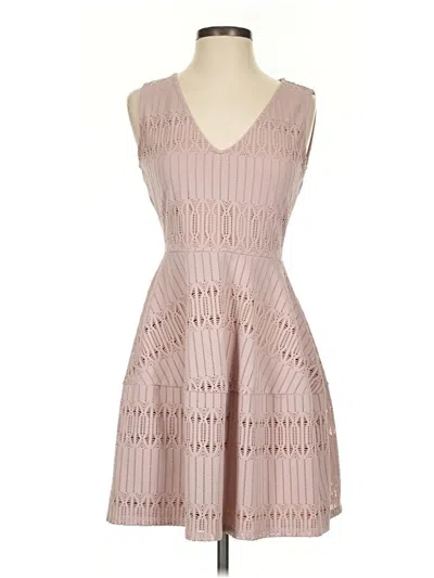 Pre-owned Bcbgmaxazria Cocktail Dress In Tan