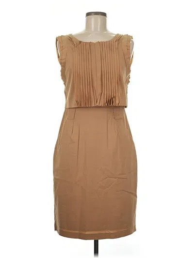 Pre-owned Bcbgmaxazria Cocktail Dress In Tan