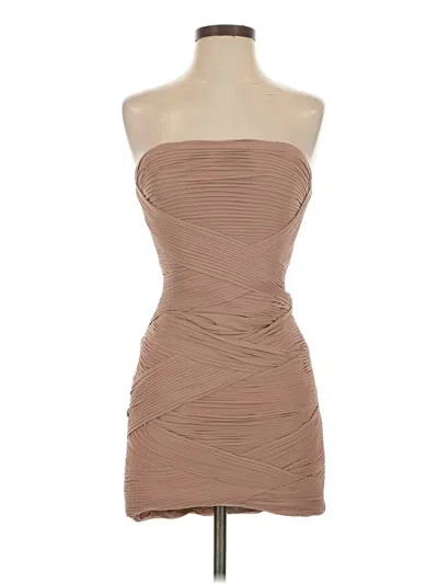 Pre-owned Bcbgmaxazria Cocktail Dress In Tan
