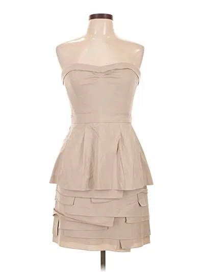 Pre-owned Bcbgmaxazria Cocktail Dress In Tan