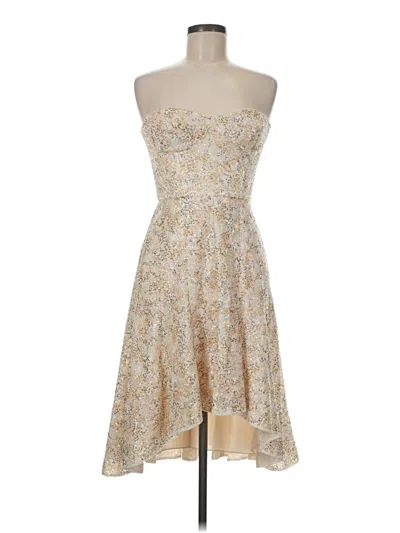Pre-owned Bcbgmaxazria Cocktail Dress In Tan