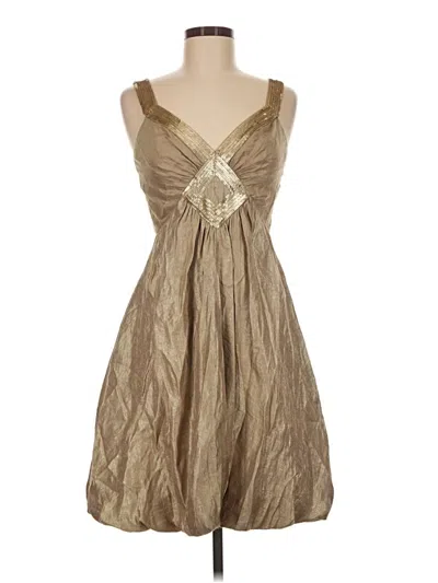 Pre-owned Bcbgmaxazria Cocktail Dress In Tan