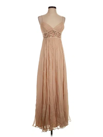 Pre-owned Bcbgmaxazria Cocktail Dress In Tan