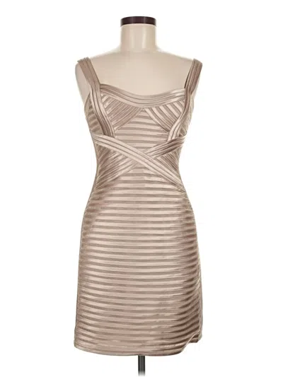 Pre-owned Bcbgmaxazria Cocktail Dress In Tan