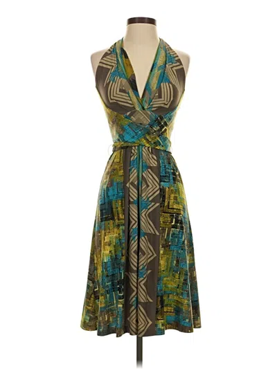 Pre-owned Bcbgmaxazria Cocktail Dress In Teal